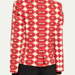 The View Joy Behar Red Lips Print Blazer