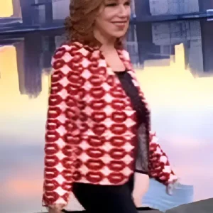 The View Joy Behar Red Lips Print Blazer