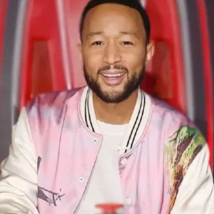 The Voice S25 John Legend Pink Bomber Jacket