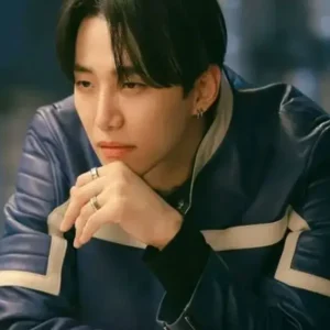 Typhoon Family Lee Jun-ho Blue Leather Jacket