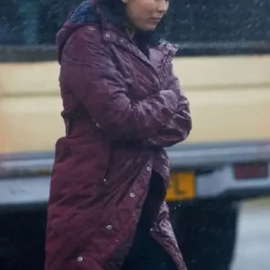 Under Salt Marsh Naomi Yang Maroon Coat