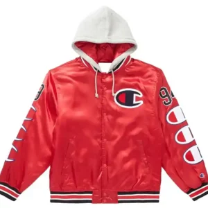 Varsity Supreme Champion Satin Jacket with Hood