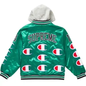 Varsity Supreme Champion Satin Jacket with Hood