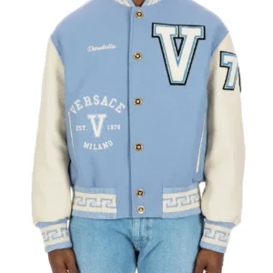Versace Blue Varsity Jacket