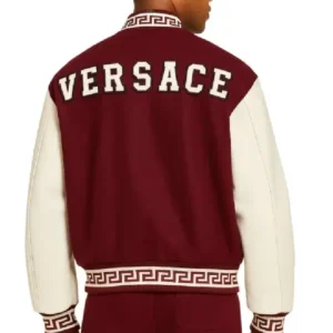 Versace Maroon Varsity Jacket