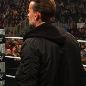 WWE Raw CM Punk Black Bomber Jacket