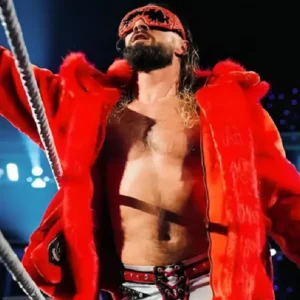 WWE Raw Seth Rollins Red Fur Jacket