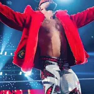 WWE Raw Seth Rollins Red Fur Jacket