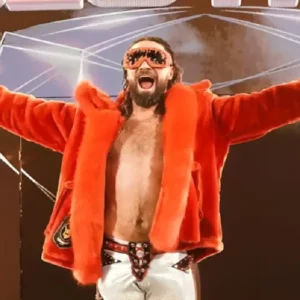 WWE Raw Seth Rollins Red Fur Jacket