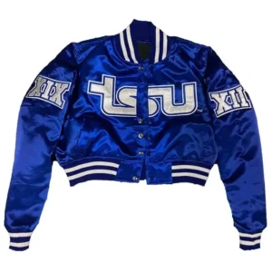Women's TSU Royal Blue Jacket Front Look