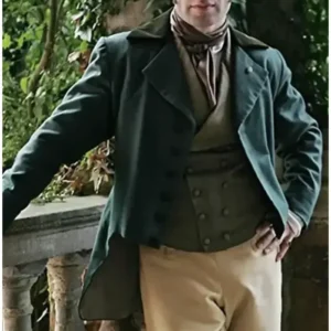 Wuthering Heights 2026 Edgar Linton Green Coat Front