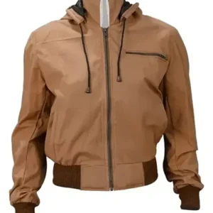 Yellowstone Kelly Reilly Brown Fur Collar Hooded Jacket Front Look