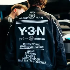 Yohji Yamamoto Y3-N Grand Prix Racing Jacket Back Look