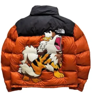 arcanine pokemon the north face jacket
