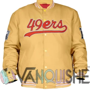 Beulah San Francisco 49ers Gold Varsity Jacket Look