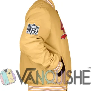 Beulah San Francisco 49ers Gold Varsity Jacket Side Look