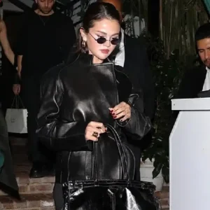 Birthday Party Selena Gomez Black Leather Jacket
