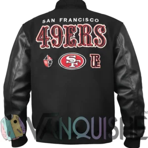 Buy Kendrick Bourne 49ers Varsity Jacket Back