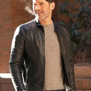CIA Tom Ellis Black Leather Jacket