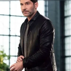 CIA Tom Ellis Black Leather Jacket