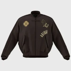 Chinese New Year Brown Bomber Jacket
