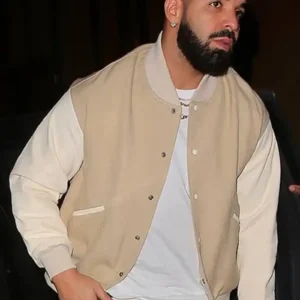 Drake Beige Varsity Wool Jacket