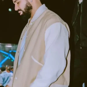 Drake Beige Varsity Wool Jacket