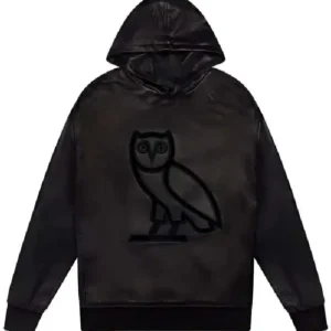 Drake OVO Leather Hoodie