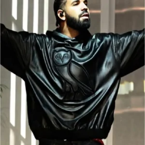 Drake OVO Leather Hoodie