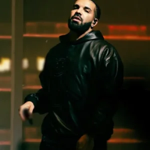 Drake OVO Leather Hoodie