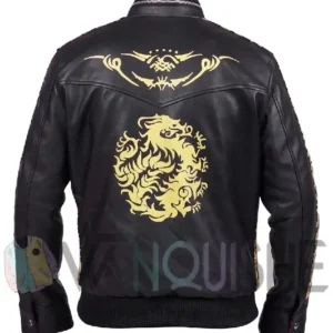 Final Fantasy VII Remake Leslie Kyle Black Leather Jacket