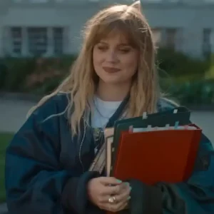 Finding Emily Angourie Rice Blue Jacket