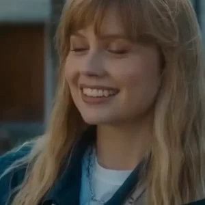 Finding Emily Angourie Rice Blue Jacket