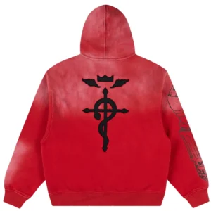 Fullmetal Alchemist Brotherhood Edward Red Zip-Up Hoodie
