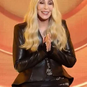 Grammy Awards Cher Black Leather Jacket