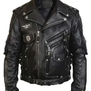 Harley Davidson Black Biker Leather Jacket