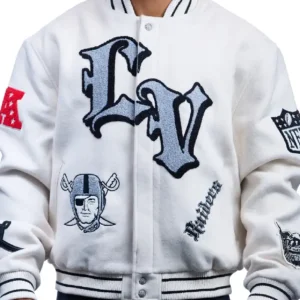 Jeff Hamilton Raiders Wool White Jacket