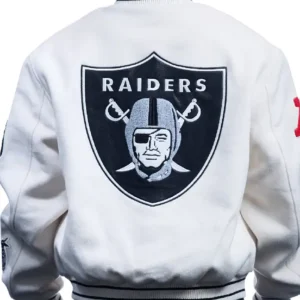 Jeff Hamilton Raiders Wool White Jacket