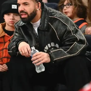 Knicks Game Drake Leather Jacket