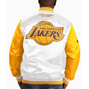 Los Angeles Lakers White Yellow Varsity Jacket