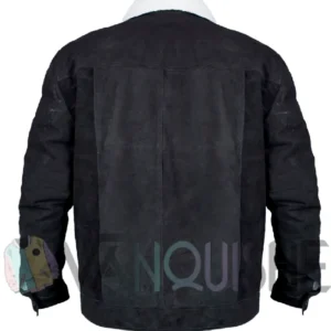 Love Life Augie Black Suede Sherpa Trucker Jacket