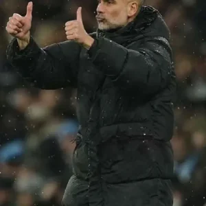 Manchester City Vs Fulham Pep Guardiola Puffer Jacket