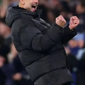 Manchester City Vs Fulham Pep Guardiola Puffer Jacket