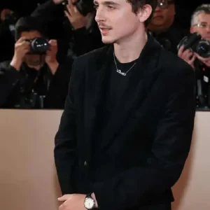 Marty Supreme Timothée Chalamet Black Velvet Blazer