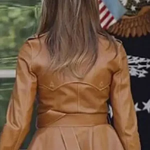 Melania Trump Brown Leather Jacket