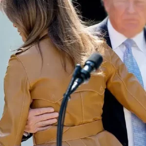 Melania Trump Brown Leather Jacket