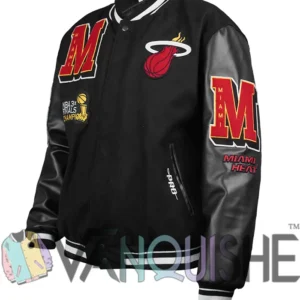 Miami Heat Varsity Black Wool Jacket on Sale