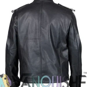 Michael Jackson’s V8 Black Real Leather Jacket Back Look