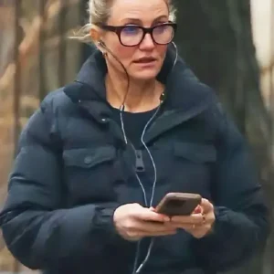 NYC Cameron Diaz Black Puffer Jacket