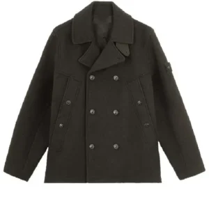 NYC David Harbour Green Peacoat